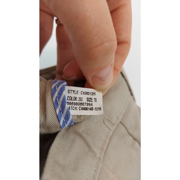 Chaps NEW Khaki Boys Approved Schoolwear Pleated Pockets Regular Size 7x - Picture 7 of 7